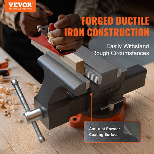 Bench Vise, 16.5 cm Jaw Width 16.5 cm Forward & 23.6 cm Reverse